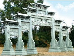 供應(yīng)園林古建工程,黃龍山石牌坊,五門石牌坊,異形石牌坊